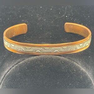Copper and Silver Cuff Bracelet
